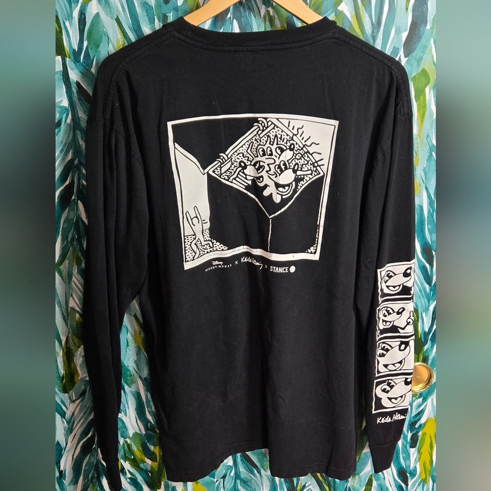 Stance x Disney Mickey Mouse Keith Haring Longsleeve T Shirt - Picture 3 of 8